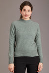 POSSUM & MERINO WOMEN'S YOKE NECK CABLE JUMPER 5017