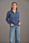 POSSUM & MERINO WOMEN’S ZIP COLLAR JUMPER 5040