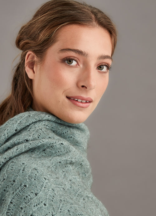 POSSUM & MERINO SHAWL - HERRINGBONE LACE 5060