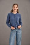 POSSUM & MERINO WOMEN'S BUTTONED CARDIGAN 5062
