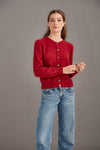 POSSUM & MERINO WOMEN'S BUTTONED CARDIGAN 5062