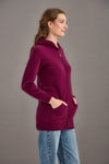 POSSUM & MERINO WOMEN'S LONG HOODIE 5063