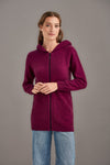POSSUM & MERINO WOMEN'S LONG HOODIE 5063