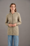 POSSUM & MERINO WOMEN'S LONG HOODIE 5063