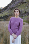 POSSUM & MERINO WOMEN'S CREW NECK JUMPER WITH LACE DETAIL 6129