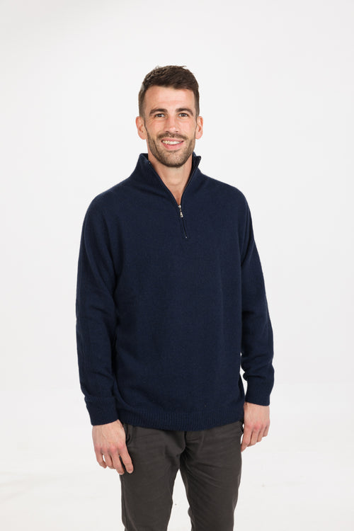 POSSUM, MERINO MEN'S LIGHTWEIGHT HALF ZIP SWEATER NB336