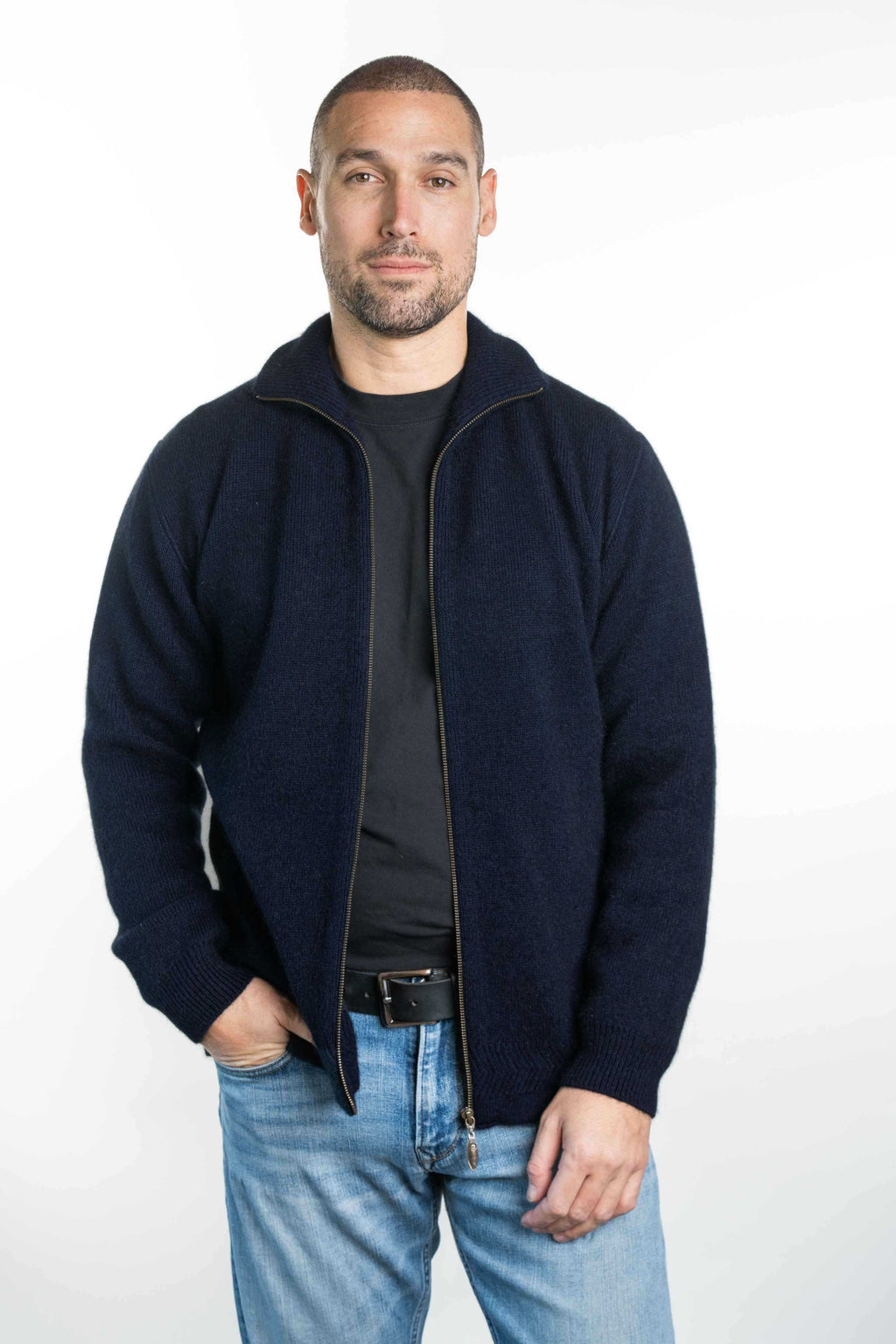 POSSUM & MERINO MEN'S ZIP THROUGH JACKET KO231 – Nelson Merino