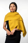 P0SSUM & MERINO WRAP - LIGHT WEIGHT MOSS STITCH KO518