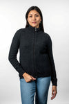 POSSUM & MERINO WOMEN’S RIB DETAIL JACKET KO571