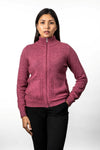 POSSUM & MERINO WOMEN’S RIB DETAIL JACKET KO571