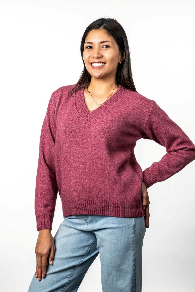 POSSUM & MERINO V NECK JUMPER KO573