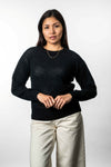 POSSUM & MERINO CREW NECK CROCHET KNIT JUMPER KO577