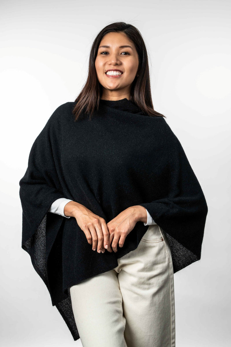 POSSUM & MERINO PONCHO - TWO WAY  KO798