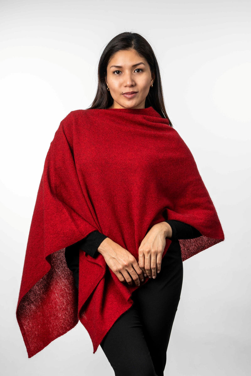 POSSUM & MERINO PONCHO - TWO WAY  KO798
