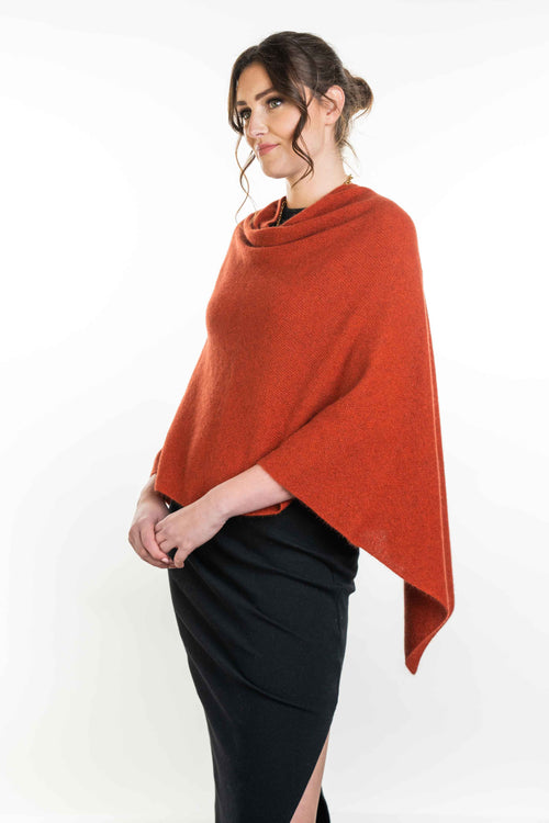POSSUM & MERINO PONCHO - TWO WAY  KO798