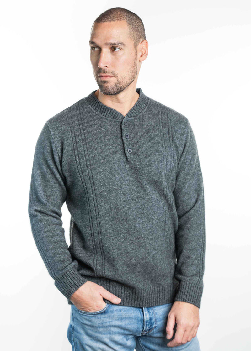 CREW NECK BUTTON JUMPER KO876