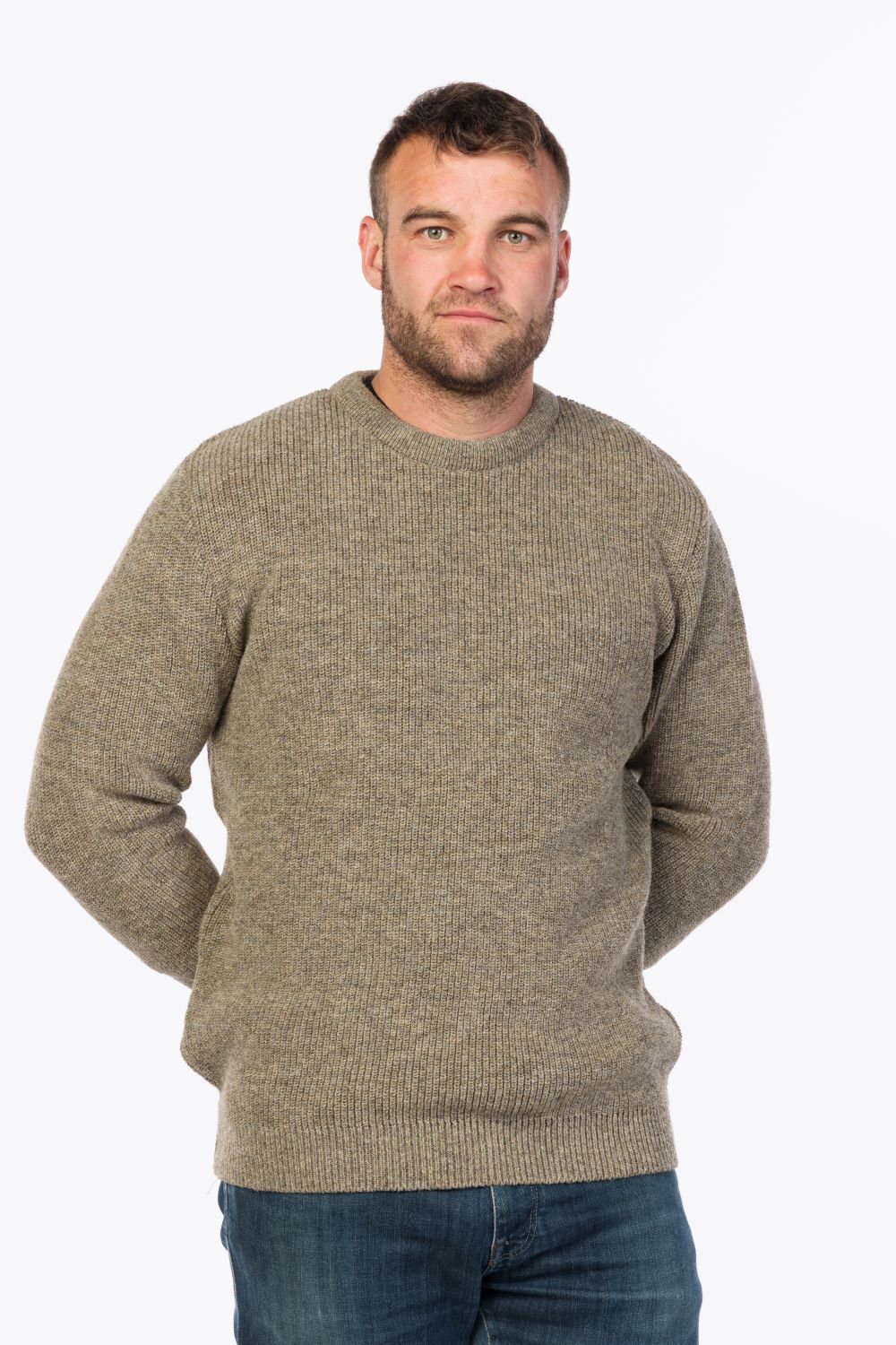 MEN'S NZ WOOL CREW NECK BACKYARD JUMPER MS1526 – Nelson Merino