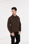POSSUM, MERINO MEN'S VEE NECK SWEATER NB121