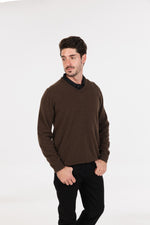 POSSUM, MERINO MEN'S VEE NECK SWEATER NB121