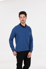 POSSUM, MERINO MEN'S VEE NECK SWEATER NB121