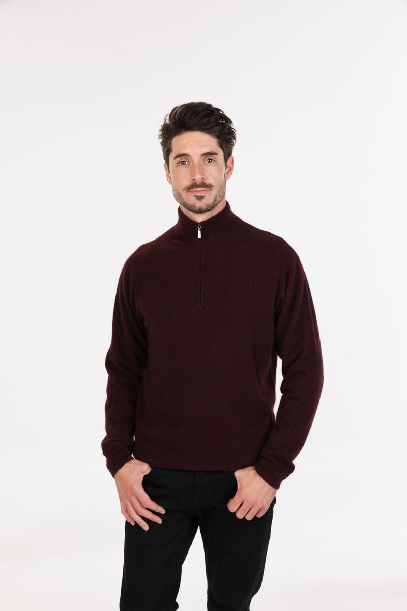 POSSUM, MERINO MEN'S LIGHTWEIGHT HALF ZIP SWEATER NB336