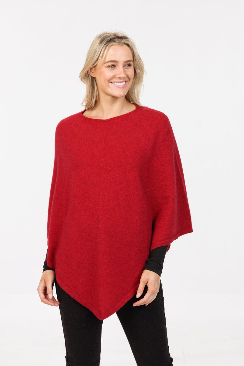 POSSUM,MERINO,SILK WOMENS PONCHO NB698