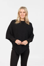 POSSUM,MERINO,SILK WOMENS PONCHO NB698