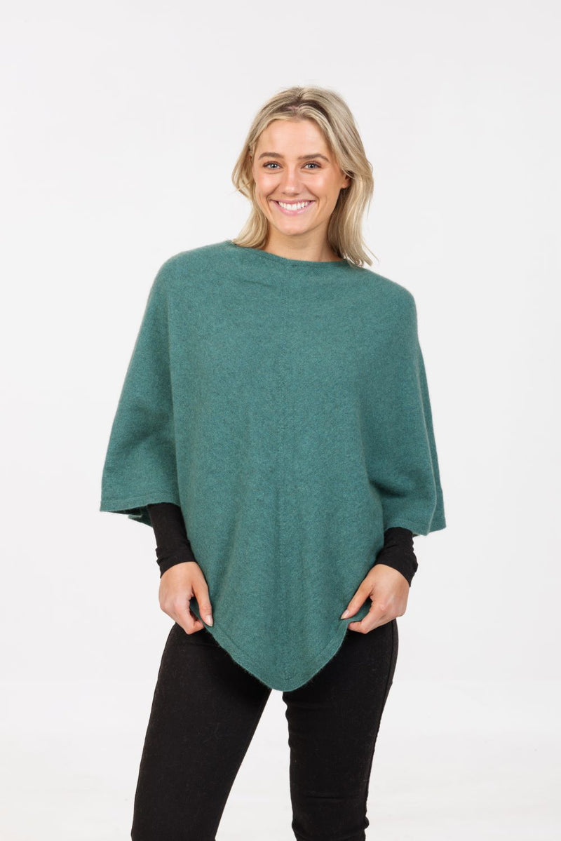 POSSUM,MERINO,SILK WOMENS PONCHO NB698