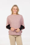 POSSUM,MERINO WOMEN'S PONCHO WITH SPLIT SLEEVES NB868
