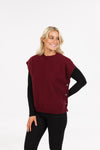 POSSUM & MERINO WOMEN'S VEST -SIDE BUTTONS NB887