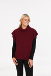 POSSUM,MERINO WOMEN'S TUNIC COWL NECK NB899
