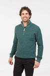 TEXTURED HALF ZIP SWEATER NE338