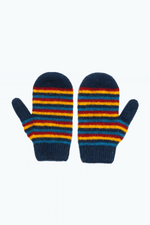 POSSUM,MERINO CHILDREN'S MITTENS STRIPED NX708