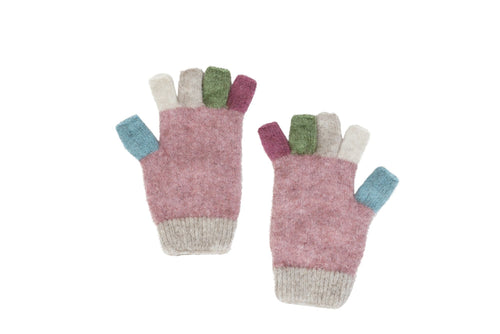 POSSUM,MERINO CHILDREN'S FINGERLESS GLOVES NX811