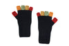POSSUM,MERINO FINGERLESS GLOVES - MULTI COLOURED NX812