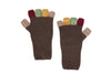 POSSUM,MERINO FINGERLESS GLOVES - MULTI COLOURED NX812