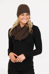 POSSUM,MERINO WOMENS RIBBED LOOP SCARF NX861