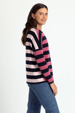 MERINO WOMEN’S STRIPED DROP SHOULDER JUMPER RM2592