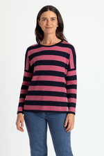 MERINO WOMEN’S STRIPED DROP SHOULDER JUMPER RM2592