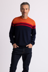 ROYAL MERINO MEN'S VERIEGATED CREW NECK SWEATER RM3028