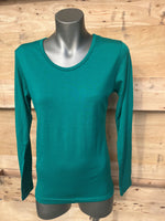 100% MERINO WOMEN'S SCOOP NECK LONG SLEEVE TOP - NEW ZEALAND MADE