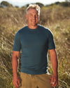 100% MERINO SHORT SLEEVE CREW NECK MEN'S
