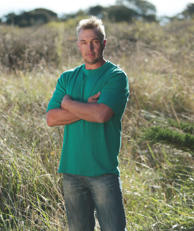 100% MERINO SHORT SLEEVE CREW NECK MEN'S