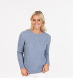 POSSUM & MERINO WOMEN’S CABLE CLASSIC CARDIGAN NB886