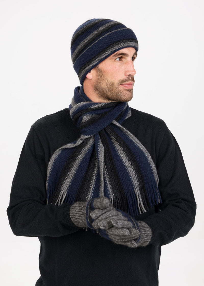 POSSUM & MERINO STRIPED SCARF NX205