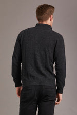 620 Short Zip Rib Sleeve Sweater